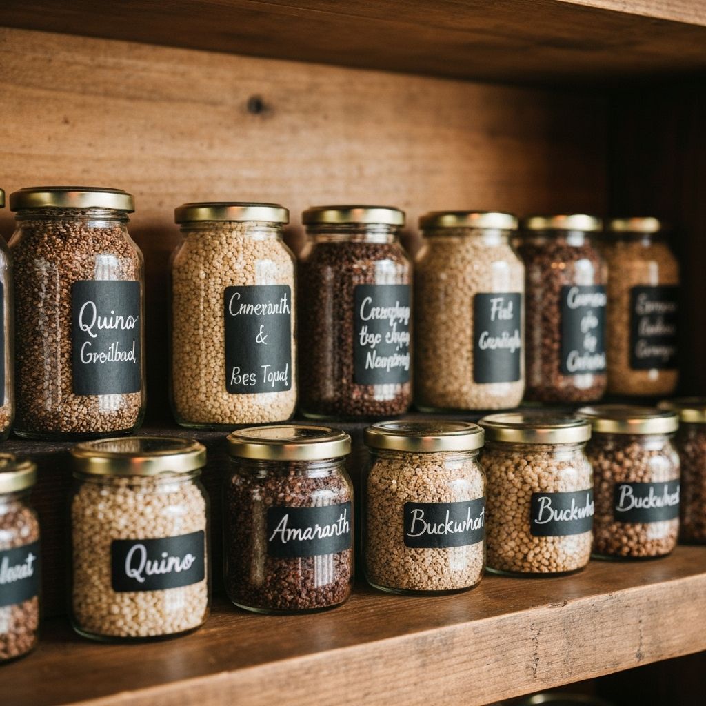 Mniej znane naturalne składniki żywnościowe w szklanych słoikach